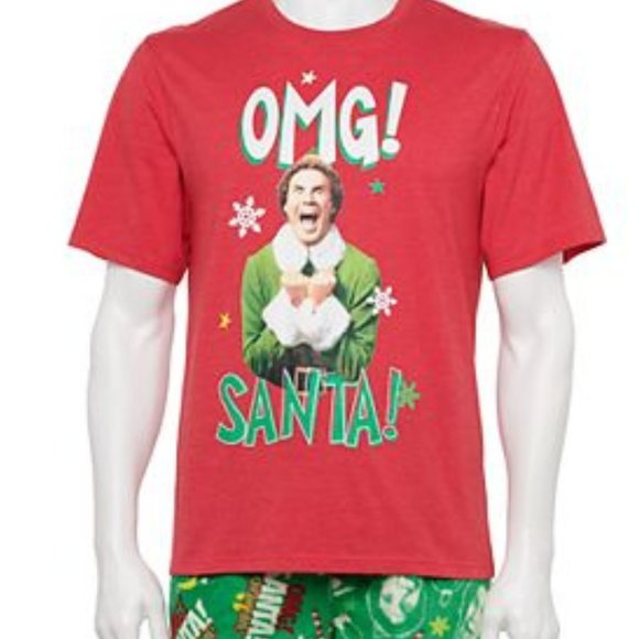 Men's Elf Will Ferell Tee & Sleep Pants Set - Picture 2 of 12